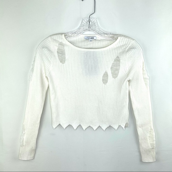 NWT Fashion Nova Alecta Ribbed Knit Skirt Set in Ivory Sz S - Picture 4 of 13